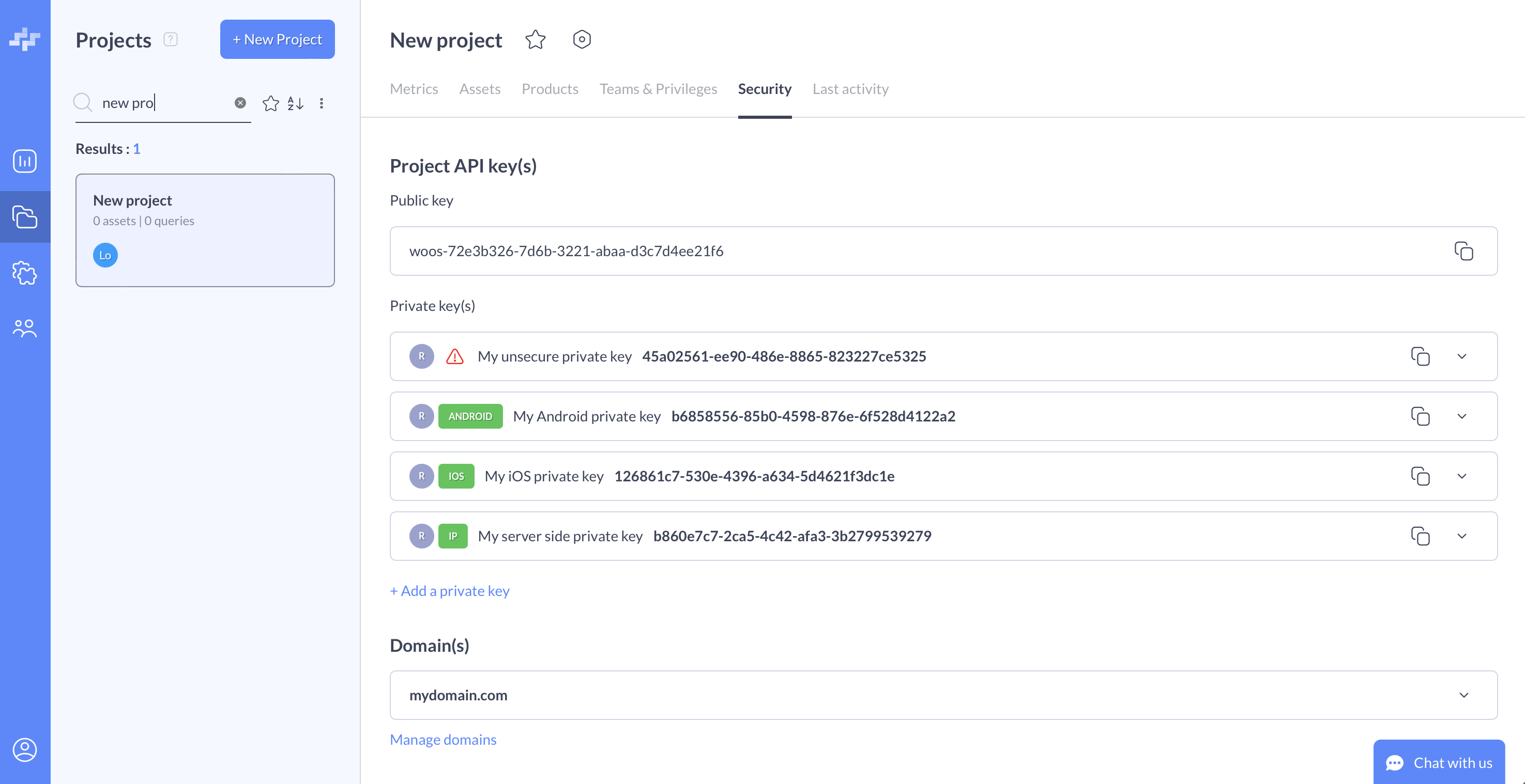 List of Private Keys